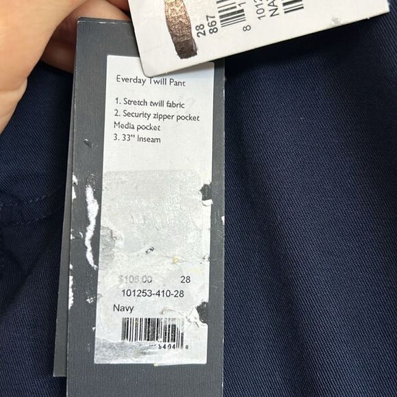 NWT RHONE Everyday 5-Pocket Comfort Stretch Cotton Pants in Navy size 28 - Picture 10 of 14